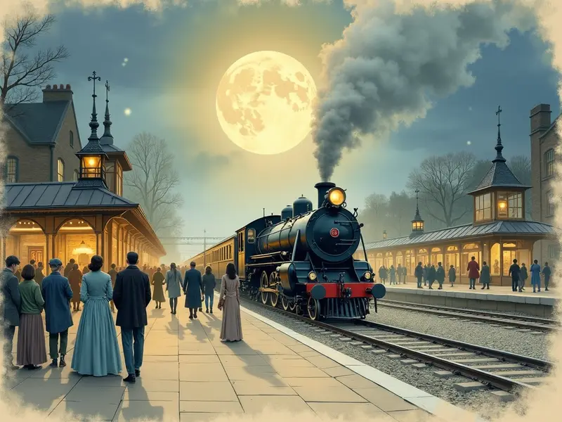 Illustration des Traums: Bahnhof