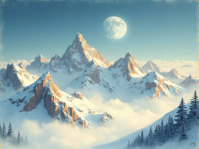 Illustration des Traums: Berge