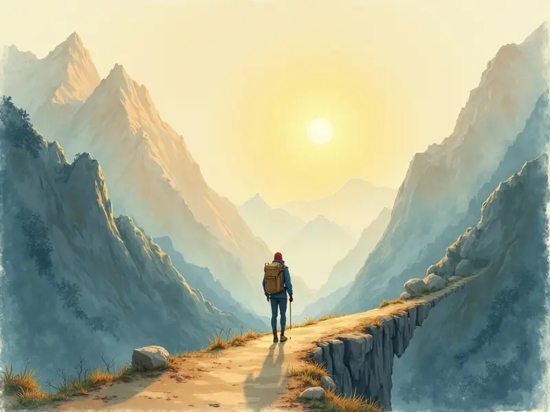 Illustration des Traums: Bergpass