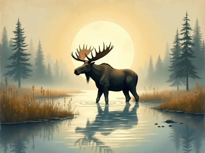 Illustration des Traums: Elch