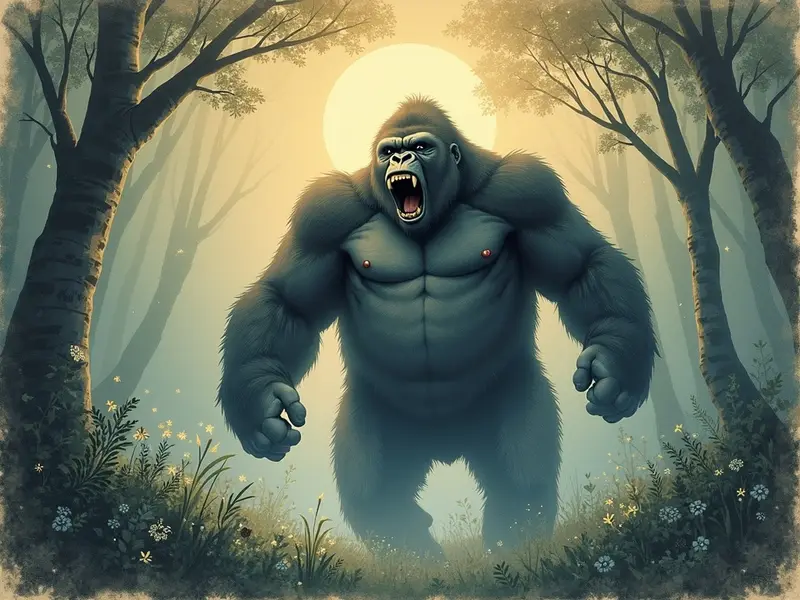 Illustration des Traums: Gorilla