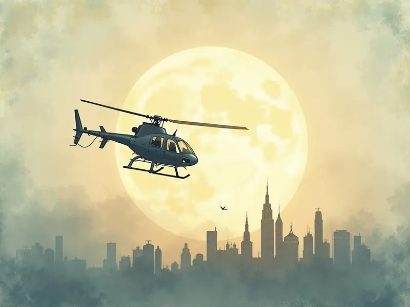 Illustration des Traums: kaputter Hubschrauber