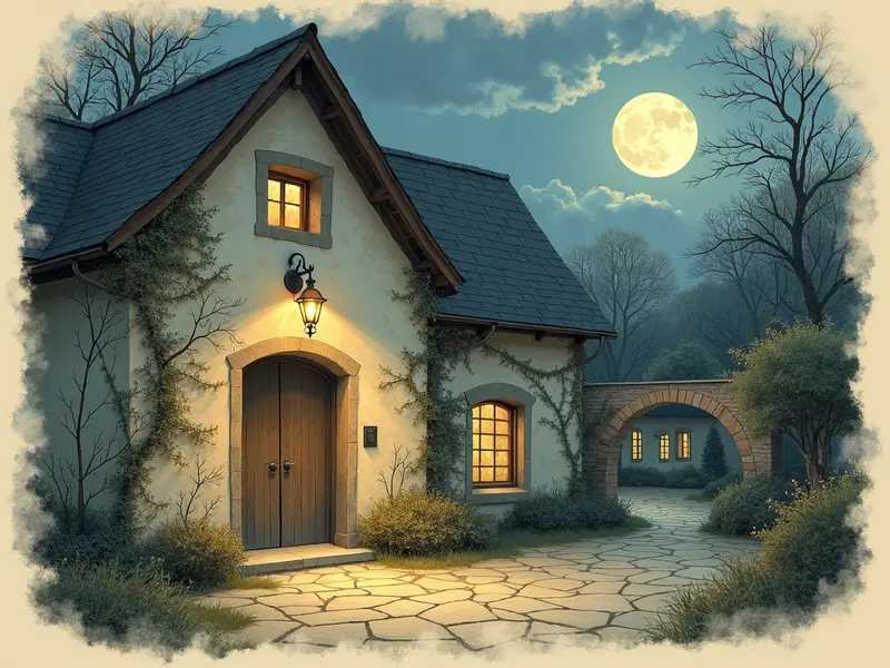 Illustration des Traums: Hinterhaus