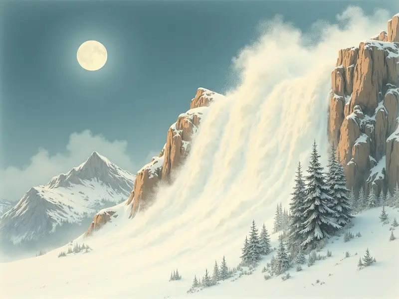 Illustration des Traums: Lawine