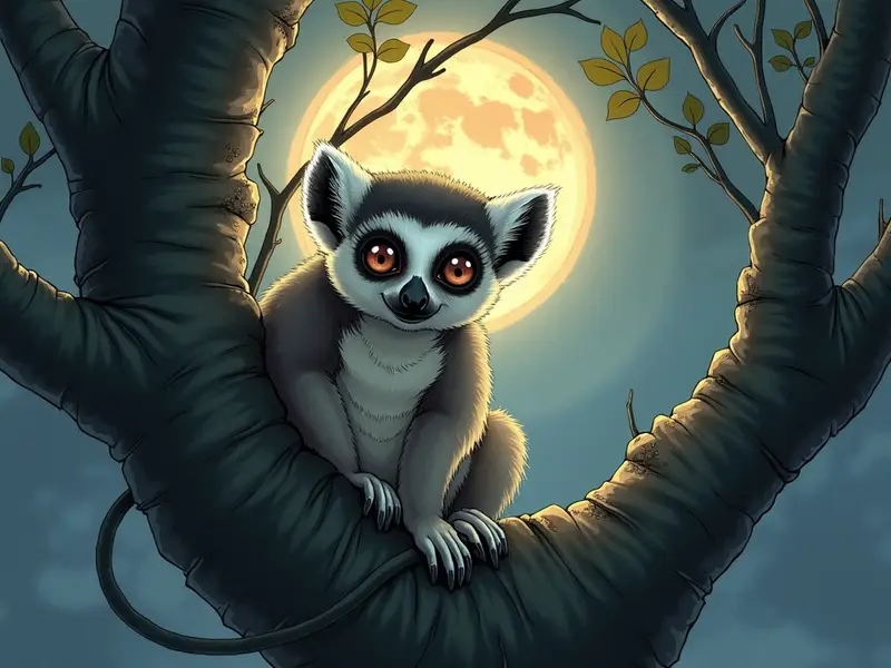Illustration des Traums: Lemur