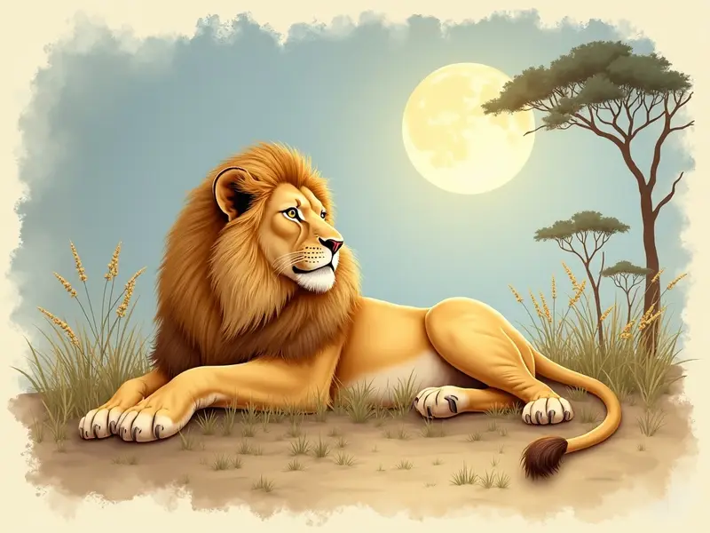 Illustration des Traums: Löwe