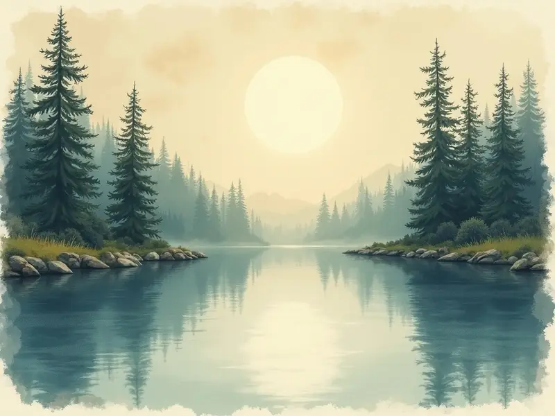 Illustration des Traums: See