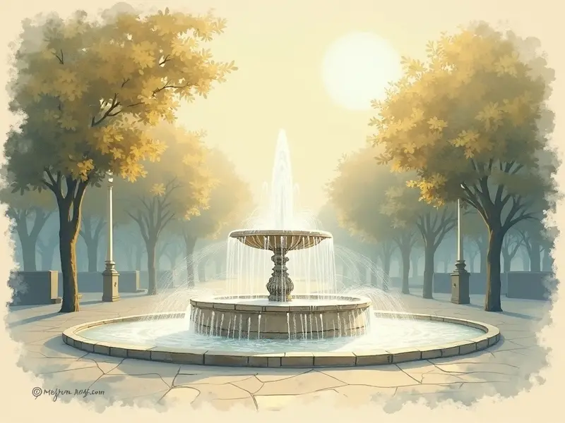 Illustration des Traums: Springbrunnen