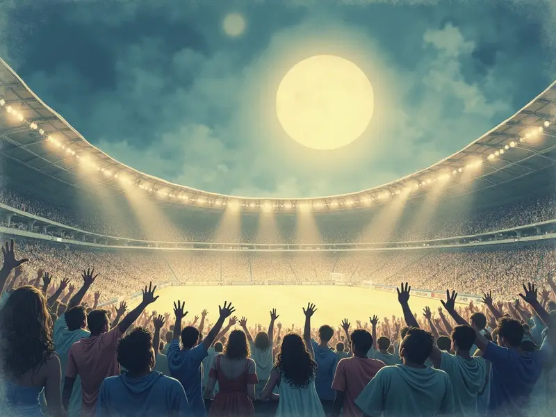 Illustration des Traums: helles Stadion