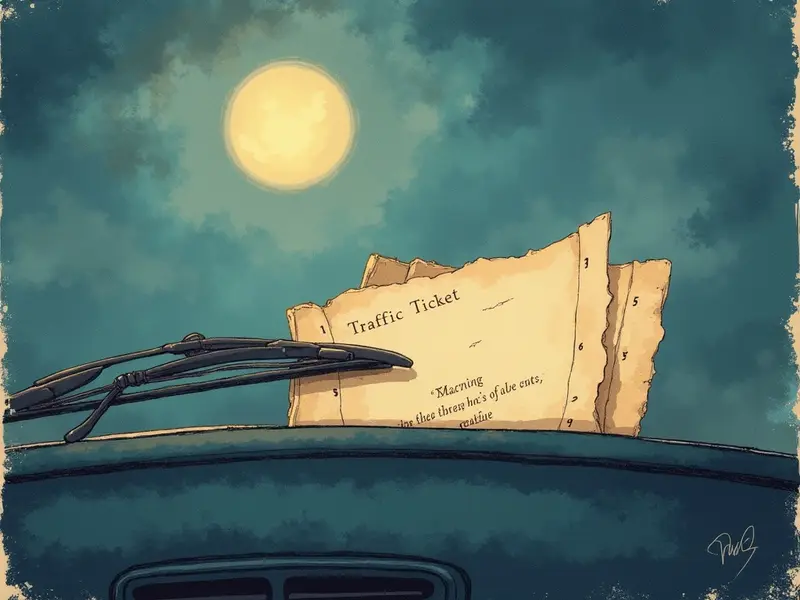 Illustration des Traums: Strafzettel