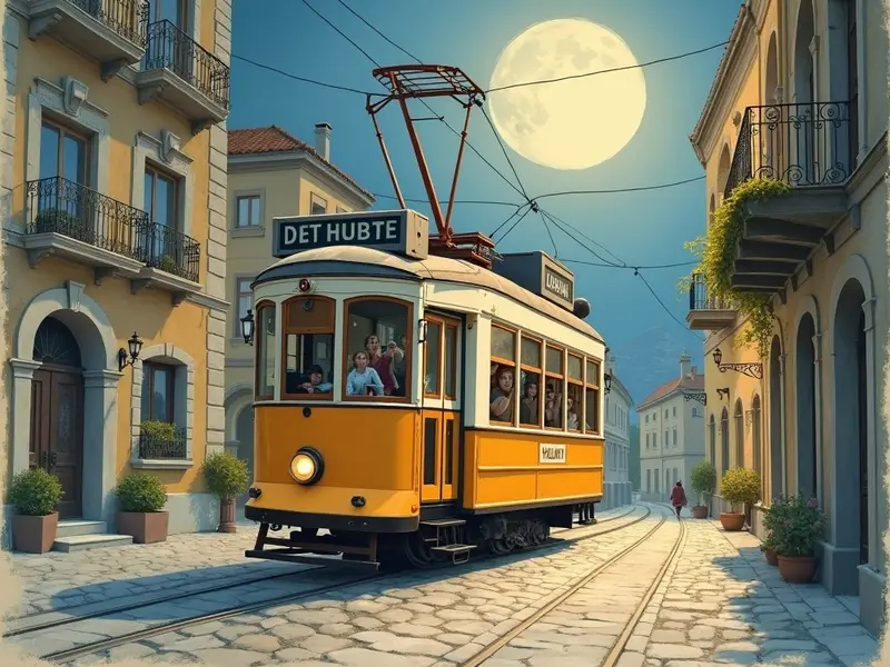 Illustration des Traums: Straßenbahn