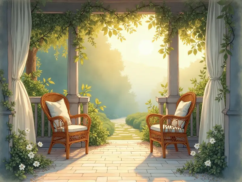 Illustration des Traums: Veranda