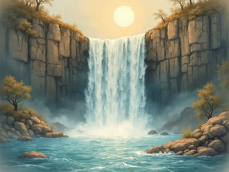 Illustration des Traums: Wasserfall