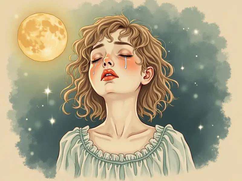Illustration des Traums: dunkles Weinen