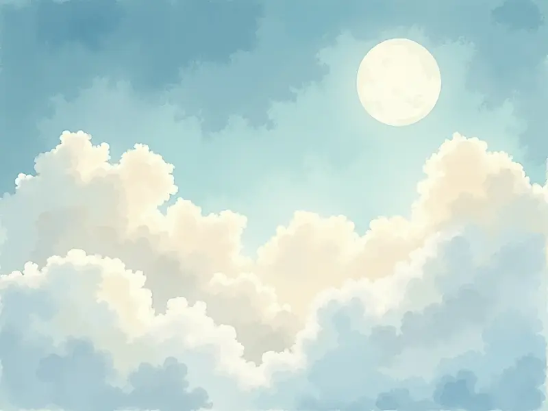 Illustration des Traums: dunkle Wolken